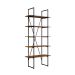 Conjunto de Escrivaninha com Estante Steel Wood Noce Oro e Preto 186 cm