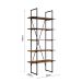 Conjunto de Escrivaninha com Estante Steel Wood Noce Oro e Preto 186 cm