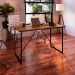 Conjunto de Escrivaninha com Estante Steel Wood Noce Oro e Preto 186 cm