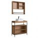 Conjunto para Banheiro 3 Peças com Cuba P103841C Mell PP Milani Store