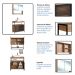 Conjunto para Banheiro 3 Peças com Cuba P103841C Mell PP Milani Store