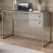 Escrivaninha 2 Gavetas 120 cm P1012 Arenas Dourado PP Milani Store