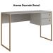 Escrivaninha 2 Gavetas 120 cm P1012 Arenas Dourado PP Milani Store