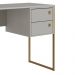 Escrivaninha 2 Gavetas 120 cm P1012 Arenas Dourado PP Milani Store