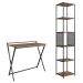 Escrivaninha Dobravel Estante 180 Cm Industrial 22X23 Preto Mell PP
