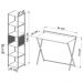 Escrivaninha Dobravel Estante 180 Cm Industrial 22X23 Preto Mell PP