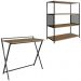 Escrivaninha Dobravel Estante 94X77 Cm Industrial 22X24 Preto Mell PP
