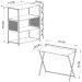 Escrivaninha Dobravel Estante 94X77 Cm Industrial 22X24 Preto Mell PP