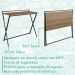 Escrivaninha Dobravel Estante 94X77 Cm Industrial 22X24 Preto Mell PP