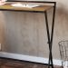 Escrivaninha Dobravel Estante 94X77 Cm Industrial 22X24 Preto Mell PP