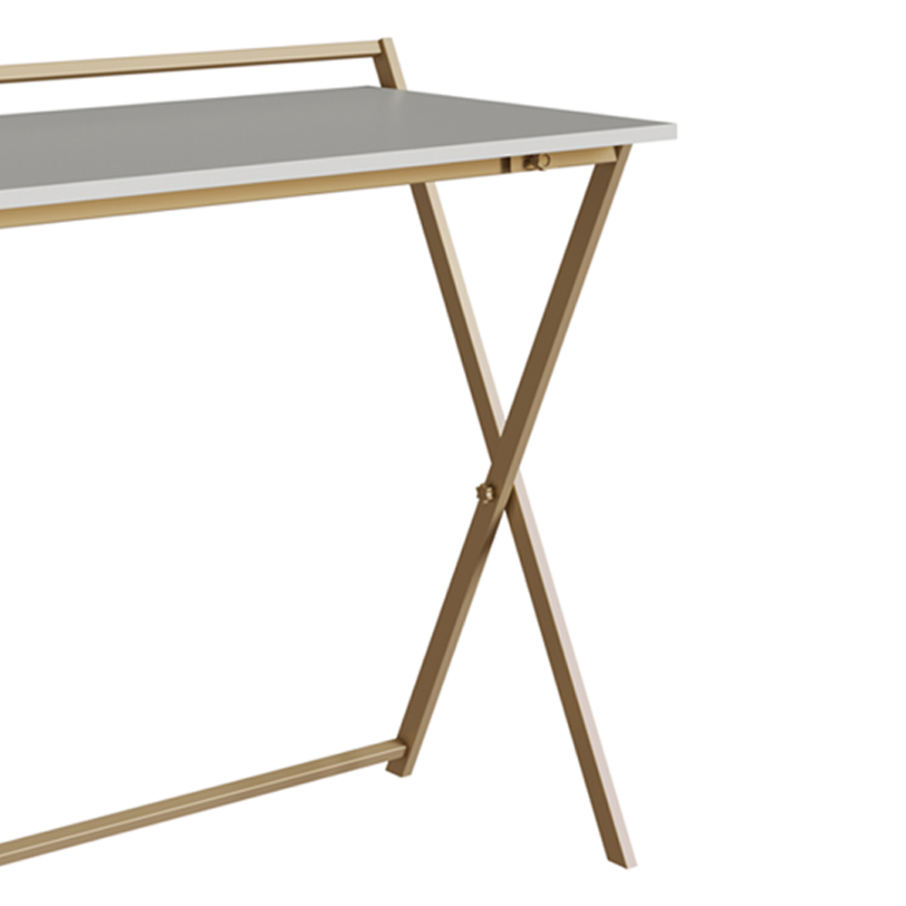 Escrivaninha Dobravel Estilo Industrial P1022 Arenas Dourado PP