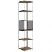 Estante 180 Cm Estilo Industrial Com Tela P1023 Preto Mell PP