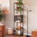 Estante 180 Cm Estilo Industrial Com Tela P1023 Preto Mell PP