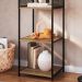 Estante 180 Cm Estilo Industrial Com Tela P1023 Preto Mell PP