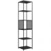 Estante 180 Cm Estilo Industrial Com Tela P1023 Preto PP