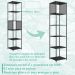 Estante 180 Cm Estilo Industrial Com Tela P1023 Preto PP