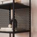 Estante 180 Cm Estilo Industrial Com Tela P1023 Preto PP