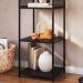 Estante 180 Cm Estilo Industrial Com Tela P1023 Preto PP