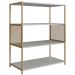 Estante Estilo Industrial 94 Cm Com Tela P1024 Arenas Dourado PP