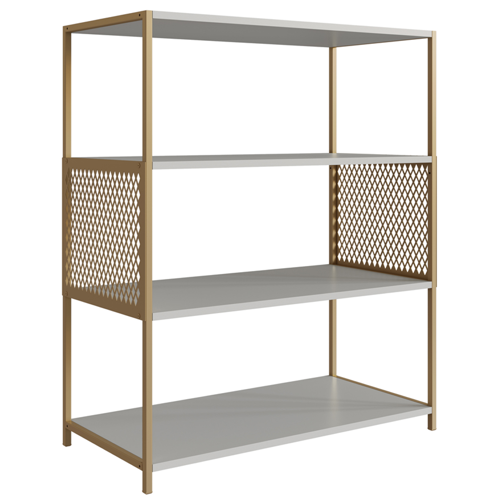 Estante Estilo Industrial 94 Cm Com Tela P1024 Arenas Dourado PP