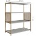 Estante Estilo Industrial 94 Cm Com Tela P1024 Arenas Dourado PP