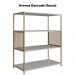 Estante Estilo Industrial 94 Cm Com Tela P1024 Arenas Dourado PP