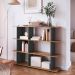 Estante Livreiro 135 cm 6 Nichos Grafite Mell P1037 PP Milani Store