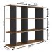 Estante Livreiro 135 cm 6 Nichos Grafite Mell P1037 PP Milani Store