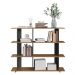 Estante Livreiro 135 cm 6 Nichos Grafite Mell P1037 PP Milani Store