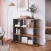 Estante Livreiro 135 cm 6 Nichos Grafite Mell P1037 PP Milani Store