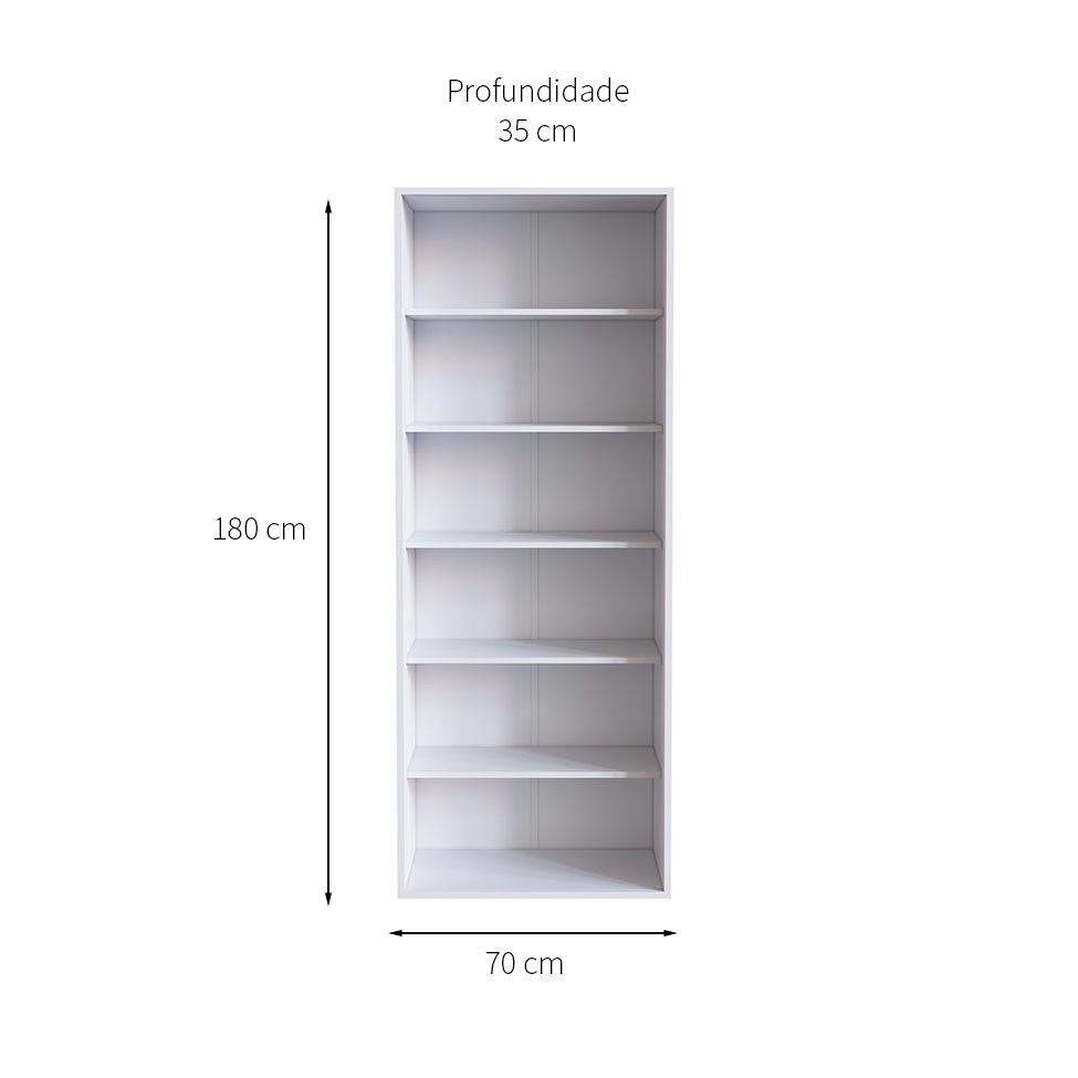 Estante Livreiro Office 1 PT Branca
