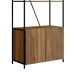 Estante Steel Wood 2 PT Preta e Noce