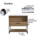 Gabinete Banheiro 80 cm Com Lavatorio Marmorite P1008 Preto Mell PP