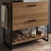 Gabinete Banheiro Industrial 80 CM 1028 Mell Aço Preto PP