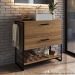Gabinete Banheiro Industrial 80 CM 1028 Mell Aço Preto PP