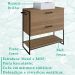 Gabinete E Cuba Banheiro Industrial 80 CM PT Gav 1028X94101 Mell Branco PP
