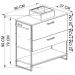 Gabinete E Cuba Banheiro Industrial 80 CM PT Gav 1028X94101 Mell Branco PP