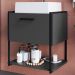 Gabinete Susp Banheiro 50 cm Com Cuba Preto Grafite P1009 PP
