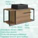 Gabinete Susp E Cuba Marmore Sintetico P1019X94101 Mell Preto PP