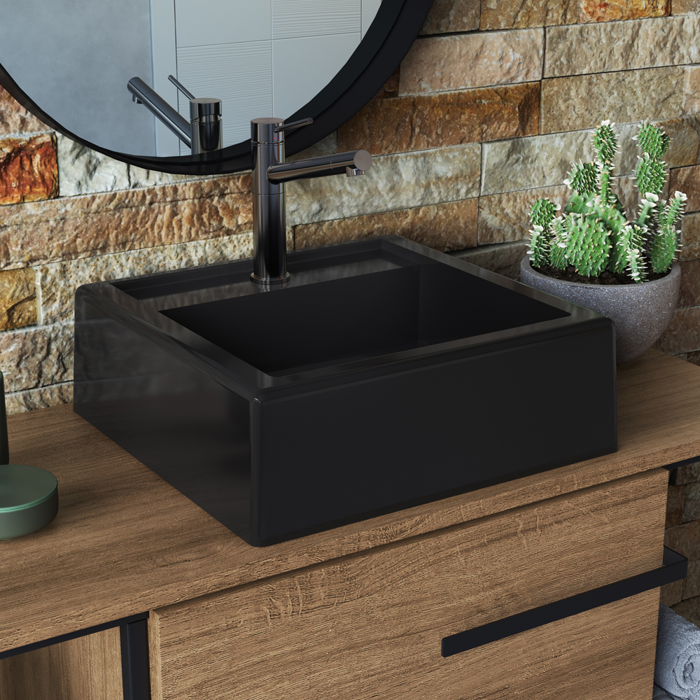 Gabinete Susp E Cuba Marmore Sintetico P1019X94101 Mell Preto PP