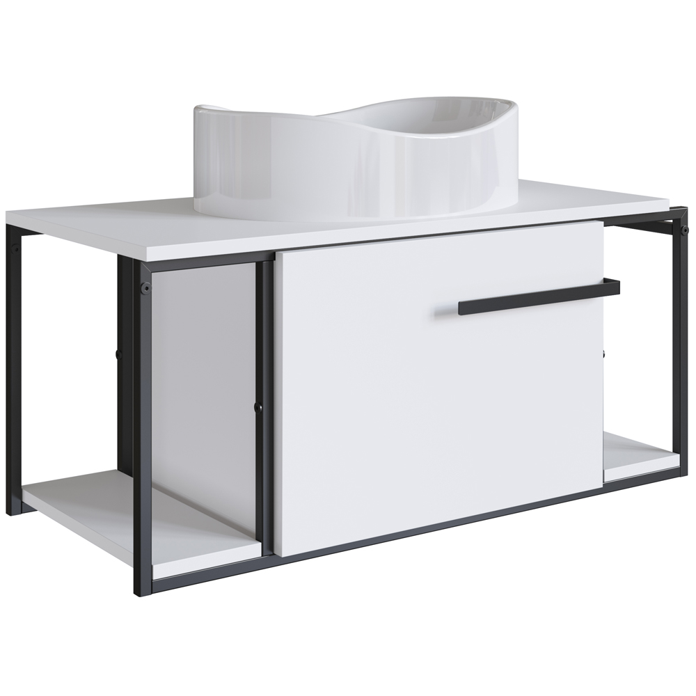 Gabinete Susp E Cuba Marmore Sintetico P1019X941012 Branco Branco PP