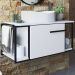 Gabinete Susp E Cuba Marmore Sintetico P1019X941012 Branco Branco PP