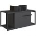 Gabinete Susp E Cuba Marmore Sintetico P1019X941012 Grafite Preto PP
