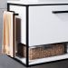 Gabinete Suspenso Banheiro 80 cm Com Cuba Preto Branco P1007 PP