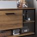 Gabinete Suspenso Banheiro 80 cm Com Cuba Preto Mel P1007 PP
