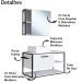 Gabinete Suspenso Banheiro 80 cm Cuba E Espelheira Preto Branco P1013 PP