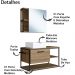 Gabinete Suspenso Banheiro 80 cm Cuba E Espelheira Preto Mell P1013 PP