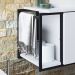 Gabinete Suspenso Para Banheiro 1 PT Basc P1019 Preto Branco PP