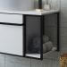 Gabinete Suspenso Para Banheiro 1 PT Basc P1019 Preto Branco PP