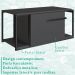 Gabinete Suspenso Para Banheiro 1 PT Basc P1019 Preto Grafite PP
